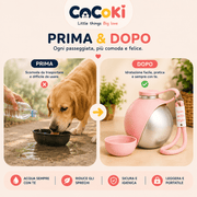 COCOKI Go™: Borraccia Portatile per Cani con Acqua Fresca - Cocoki